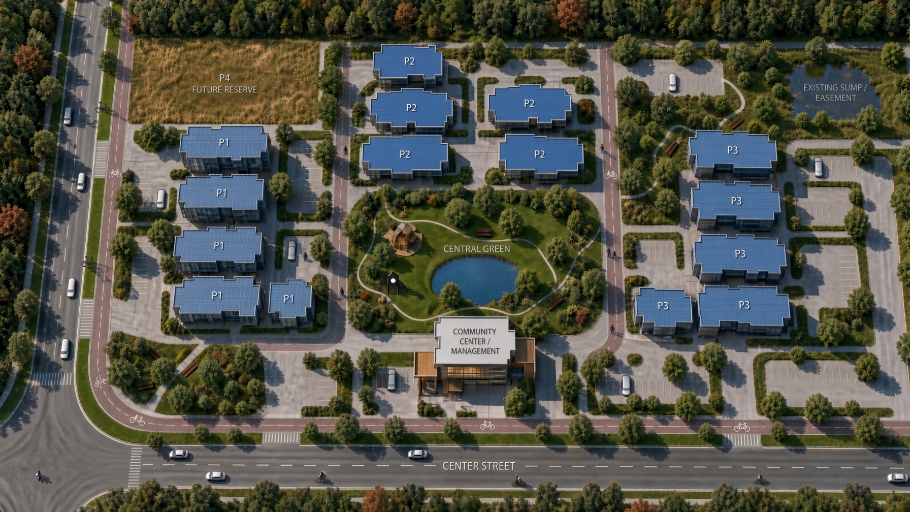 Master plan of the Bakersfield LIHTC site on Center Street